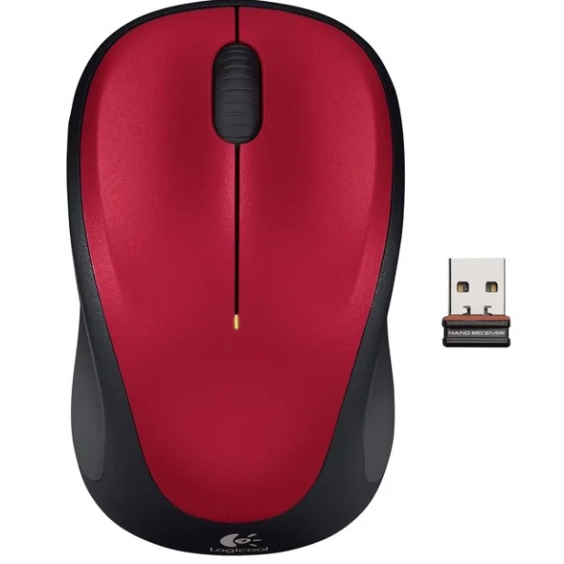Мышь Logitech M235 Wireless (красный/черный)